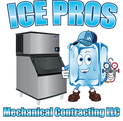 An ice pros logo with a cartoon character